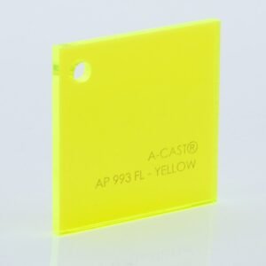 FLUORESCENT YELLOW ACRYLIC SHEET 2.8mm 4 X 8 996